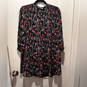 Zara XS floral a-line mini dress.